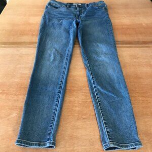 Madewell 10" Roadtripper Skinny Jeans Women 30 Blue High Rise Stretch Dark Wash